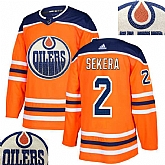 Oilers #2 Sekera Orange With Special Glittery Logo Adidas Jersey,baseball caps,new era cap wholesale,wholesale hats